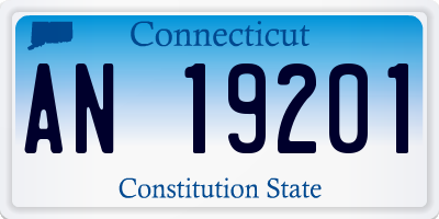 CT license plate AN19201