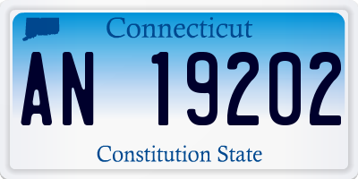 CT license plate AN19202