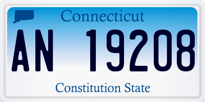 CT license plate AN19208