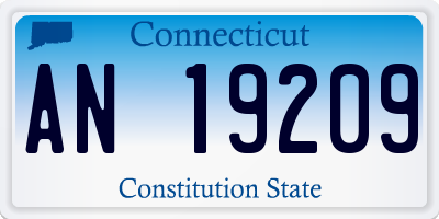 CT license plate AN19209