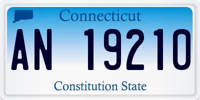 CT license plate AN19210