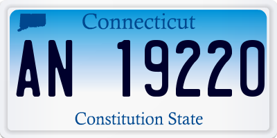 CT license plate AN19220