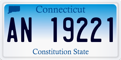 CT license plate AN19221