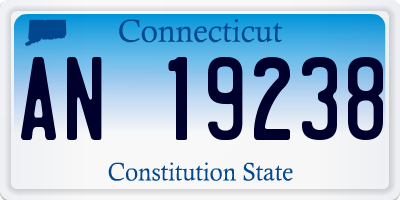 CT license plate AN19238