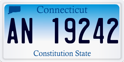 CT license plate AN19242