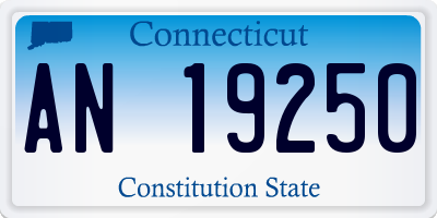 CT license plate AN19250