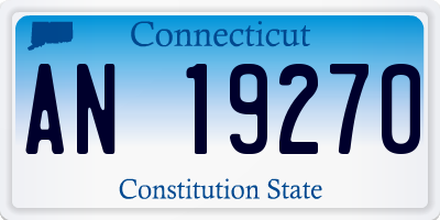 CT license plate AN19270