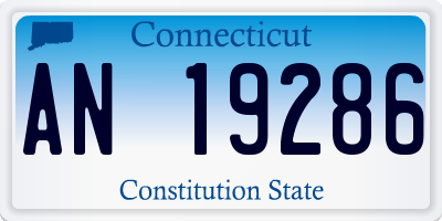 CT license plate AN19286