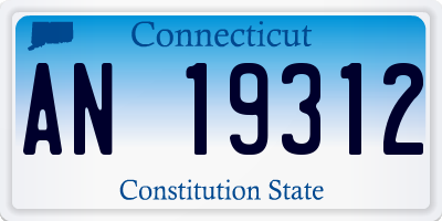 CT license plate AN19312
