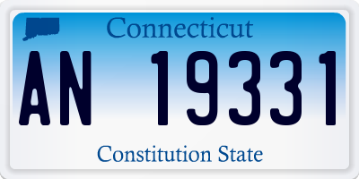 CT license plate AN19331