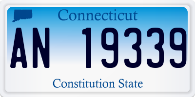 CT license plate AN19339