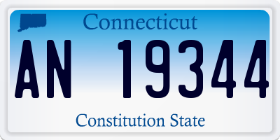 CT license plate AN19344