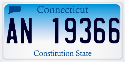 CT license plate AN19366