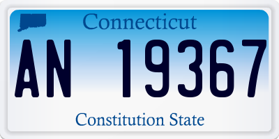 CT license plate AN19367