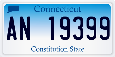 CT license plate AN19399