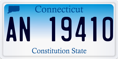 CT license plate AN19410