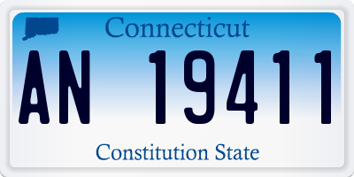 CT license plate AN19411