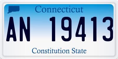 CT license plate AN19413