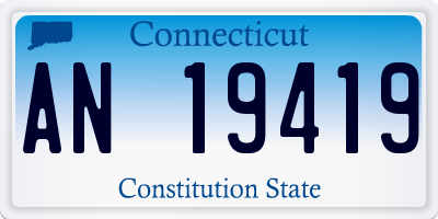 CT license plate AN19419