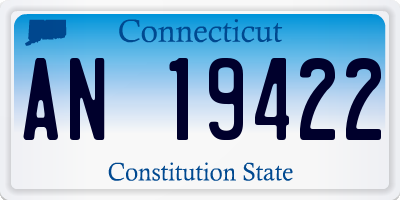 CT license plate AN19422