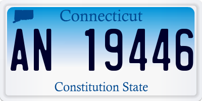 CT license plate AN19446