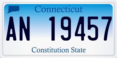 CT license plate AN19457