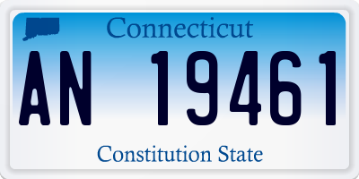 CT license plate AN19461