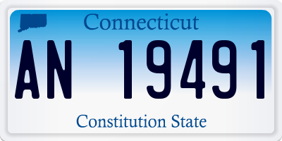 CT license plate AN19491