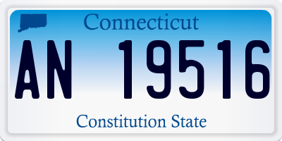 CT license plate AN19516