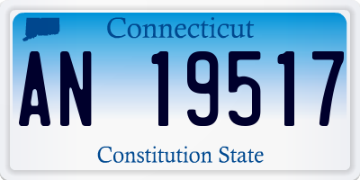 CT license plate AN19517