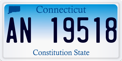 CT license plate AN19518