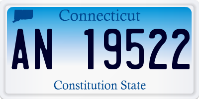 CT license plate AN19522