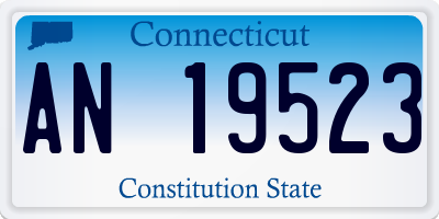 CT license plate AN19523