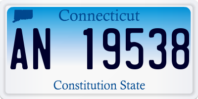 CT license plate AN19538