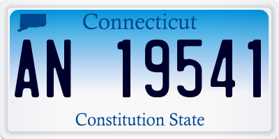 CT license plate AN19541