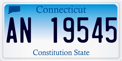 CT license plate AN19545