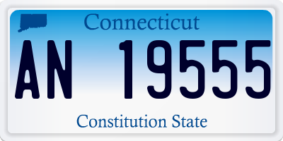 CT license plate AN19555