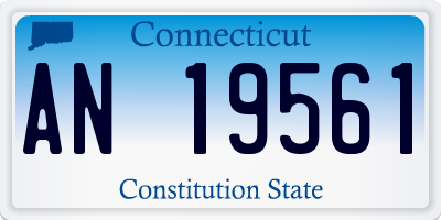 CT license plate AN19561