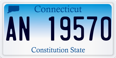 CT license plate AN19570
