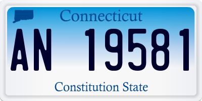 CT license plate AN19581