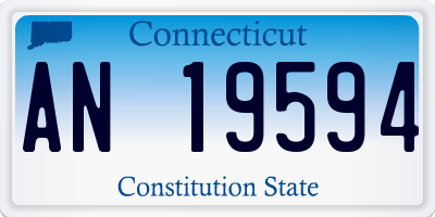 CT license plate AN19594