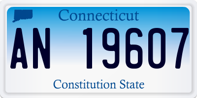 CT license plate AN19607
