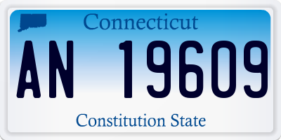 CT license plate AN19609