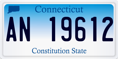 CT license plate AN19612