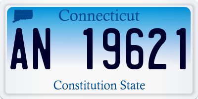 CT license plate AN19621
