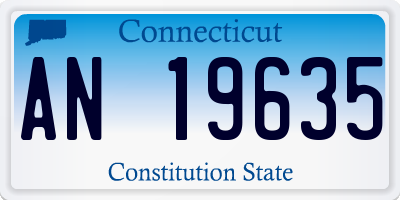 CT license plate AN19635