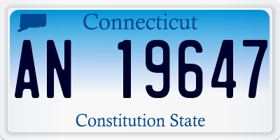 CT license plate AN19647