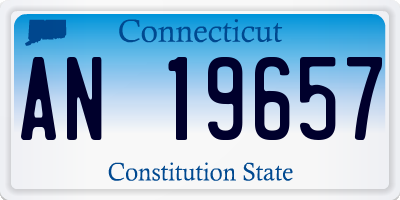 CT license plate AN19657