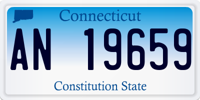 CT license plate AN19659