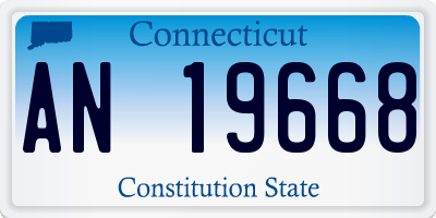 CT license plate AN19668